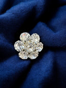 Chaleco azul a cuadros de cashmere con bolsas y botones al frente-3