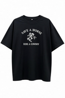 Playera negra “save a horse” unisex-1