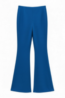 Pantalón elástico azul acampanado-1