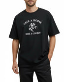 Playera negra “save a horse” unisex-3
