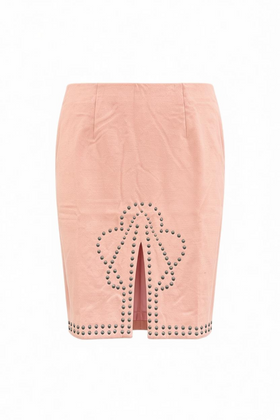 Falda midi Rosa palo