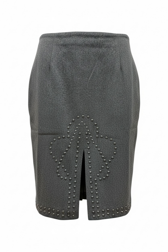 Falda midi gris