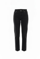 Pantalón mezclilla negra con bolsillos al frente-1