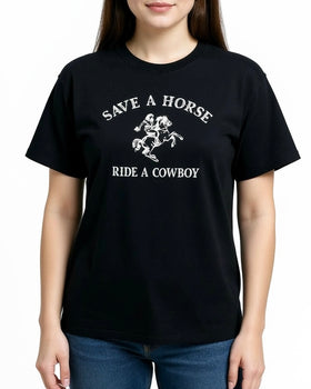 Playera negra “save a horse” unisex - 0
