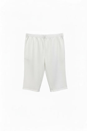 Short de licra color blanco con resorte en cintura.