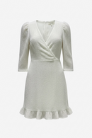 Vestido perla cruzado manga 3/4-1