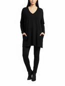 Blusón tipo suéter con doble bolsa frontal y cuello V-2