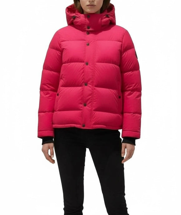 Chamarra invierno Fucsia acolchada con capucha