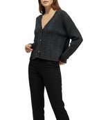 Suéter Oxford oversize de botón al frente.-2