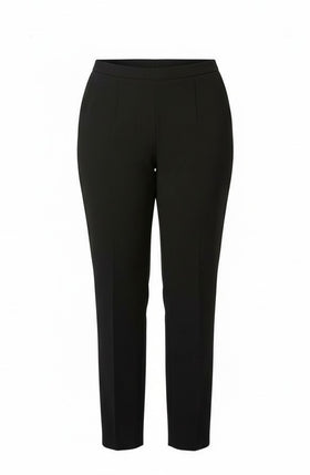 Pantalón negro de vestir talla grande, con cierre lateral y bolsillos