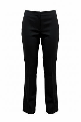 Pantalón negro de vestir, cremayera frontal sin botón