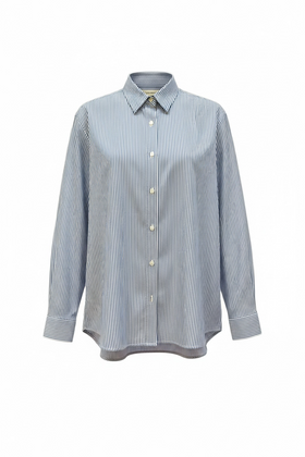 Camisa de vestir rayas azules y blanco