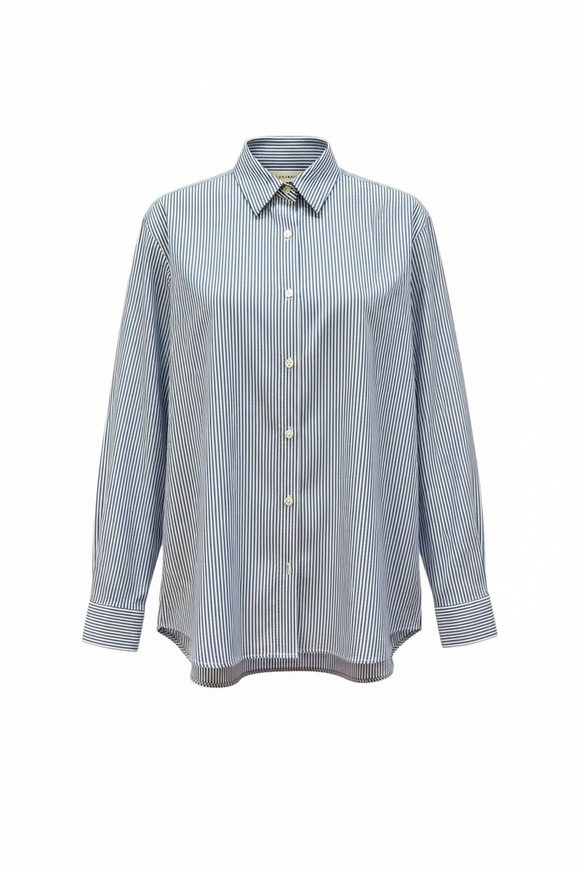 Camisa de vestir rayas azules y blanco