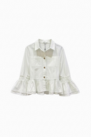 Blusa manga larga con Olán-1