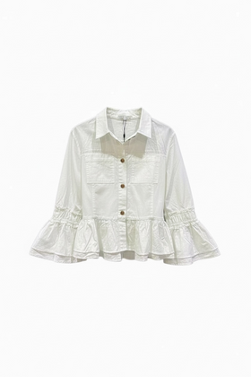 Blusa manga larga con Olán