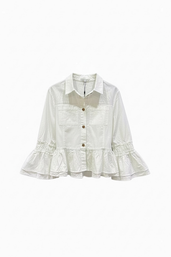 Blusa manga larga con Olán