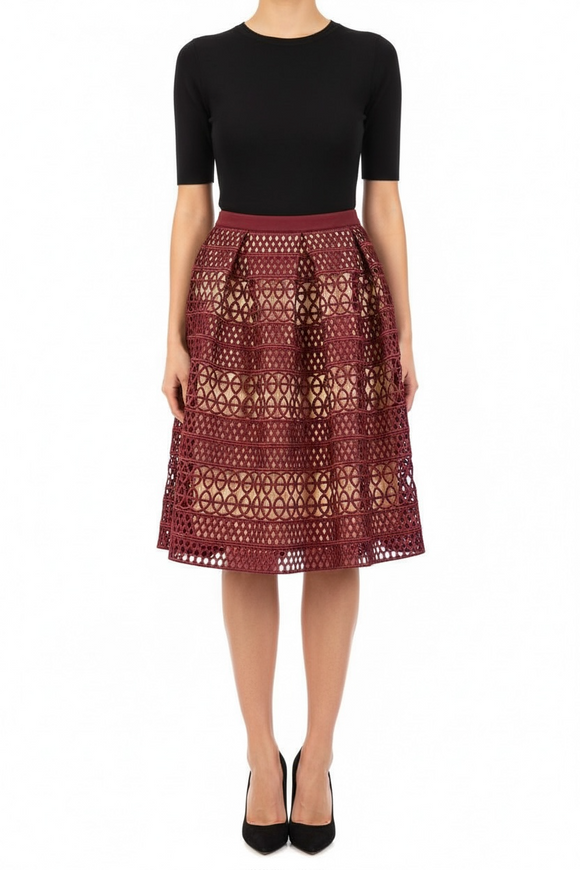 Falda tinta patrón tejido