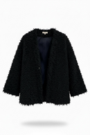 Abrigo negro brillante-1