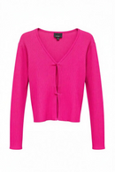 Blusa manga larga entallada fucsia-1