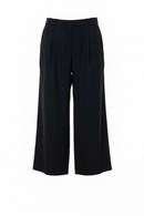 Pantalones negro elegantes pierna ancha-1