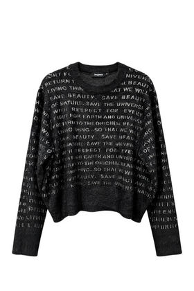 Suéter save the universe negro