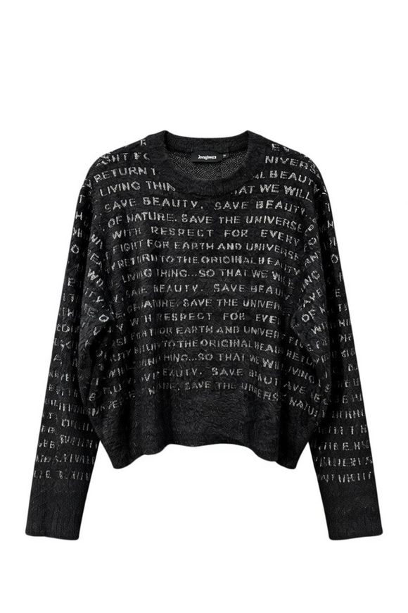 Suéter save the universe negro