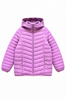 Chamarra morada acolchada con capucha-1