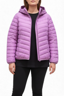 Chamarra morada acolchada con capucha-2