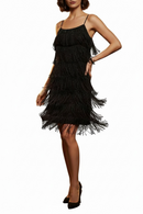 Vestido negro de tiras con brillo-2