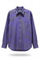 Camisa de vestir a rayas púrpura-1
