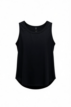 Blusa negra holgada sin mangas