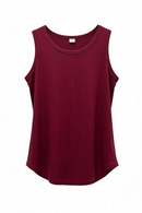 Blusa sin mangas holgada color tinto-1