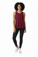 Blusa sin mangas holgada color tinto-2